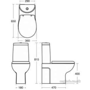 Ideal Standard Sottini Ware -  Ideal Standard Bodoni E304301 Bsio 6l D/f Cistern White