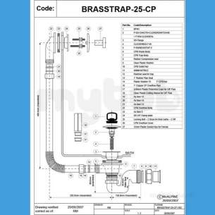 Mcalpine Metalic Traps and Waste -  Brasstrap-25-cp 1.5 Inch Bath Tr Waste O/flow