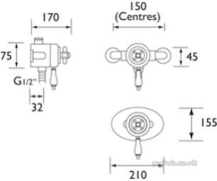 Bristan Showering -  1901 Thermo Surface Mount Shower Valve Ch