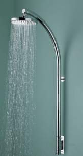 Bristan Showering -  Prism Inline Vertical Shower Pole And Fxd Head