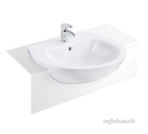 Bristan Brassware -  Quest 54 Cm 1 Th Semi Recessed Basin Wh