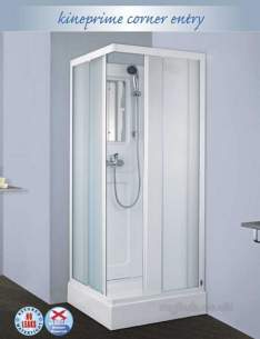 Saniflo Shower Cubicles -  Kineprime 800 X 800mm Corner Cubicle