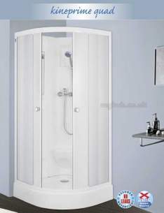 Saniflo Shower Cubicles -  Kineprime 900 X 900mm Quadrant Cubicle