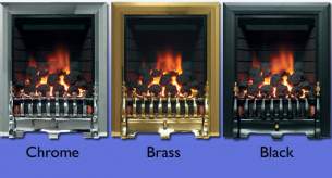 Be Modern Fires Gas and Electric -  Bm Classic Gas Fire 180mm-brass 9555