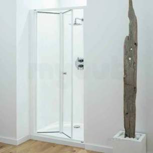 Coram Optima Shower Enclosures -  Coram Optima 1000mm Bi-fold Door Ch/sa Door Only