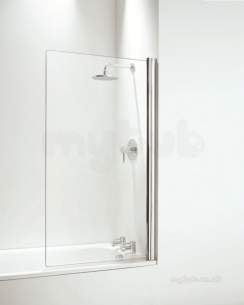 Coram Designer Bathscreens -  Coram Square Screen 800mm Chrome/plain Glass