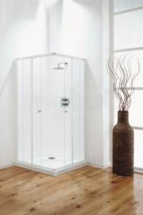 Coram Optima Shower Enclosures -  Coram Optima Corner Entry 760mm White/clear Glass Glass