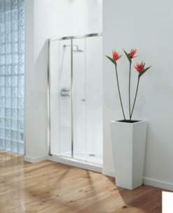 Coram Optima Shower Enclosures -  Coram Optima Sliding Door 1000mm White/clear Glass Glass