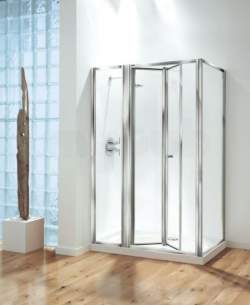 Coram Optima Shower Enclosures -  Coram Optima 1200mm Inline Panel Ch/cl