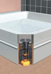 Coram Waterguard Shower Trays -  Coram Walk In Shower Tray/ Riser Kit 1500x900 Wh