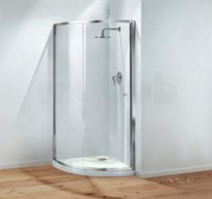 Coram Optima Shower Enclosures -  Coram Optima 850mm Crescent Frame Only Ch/cl