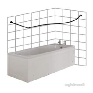 Croydex Shower Curtains and Rails -  Croydex P Shape To Wall Rod 1850 X 1000 Ch