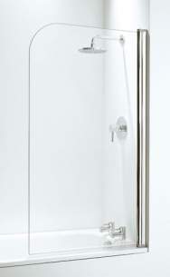 Coram Designer Bathscreens -  Coram 800mm Curved Bathscreen Cp/cl