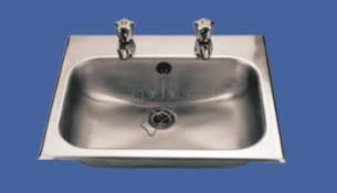 Sissons Stainless Steel Products -  Hb4 D20168n 470 X 388mm Inset Basin Ss