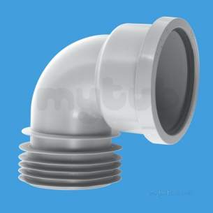 Mcalpine Waste traps overflow -  Mca 110mm 90 Deg Grey Drain Connector