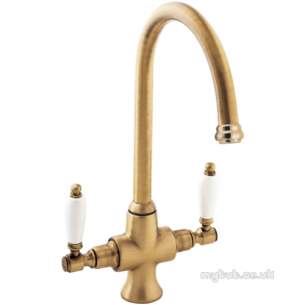 Deva Brassware -  Deva Sm056 Georgian Mono Sink Mixer Bronze