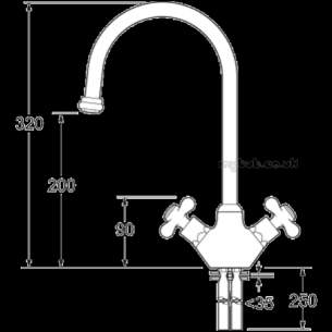 Deva Brassware -  Deva Sm057 Venatian Mono Sink Mixer Br/nkl