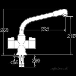 Deva Brassware -  Deva Sauris Mono Sink Mixer Chrome