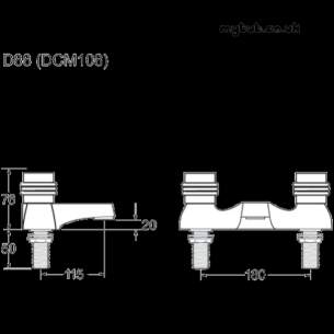 Deva Brassware -  Deva Solerno Deck Mount Bath Filler