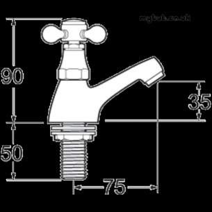 Deva Brassware -  Deva Tud01 Tudor Basin Taps Chrome