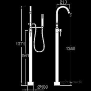 Deva Brassware -  Deva Vsn1s Vision Standpipe For Bsm Cp