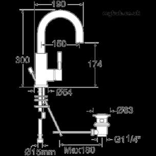 Deva Brassware -  Deva Vision Mono Basin Mixer Arch Spout Puw