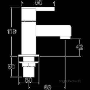 Deva Brassware -  Deva Zon102 Zonos Square Bath Taps Cp