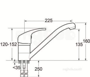 Deva Brassware -  Deva Lace171 Lace Mono Sink Mixer Cp