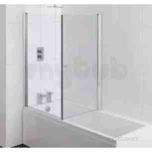 Eastbrook Showers -  Type 1 Screen Across Bath For 700mm Silv