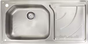 Astracast Sinks And Accessories -  Echo 1.0 Bowl Sink Right Hand Drainer Ss