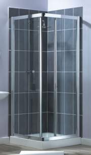 Aqualux Shower Enclosures and Bath Screens -  Elite Xtra 800 Corner Entry Silver Clear