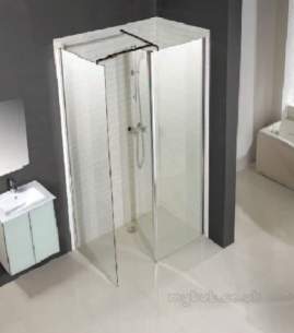 Eastbrook Showers -  38.616 Flipper Walkin 900mm Frnt Pnl Sil