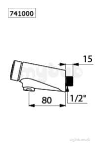 Delabie Basin Taps -  Delabie Temposoft Wall Mounted Basin Tap M1/2 Inch L80 7sec Time Flow