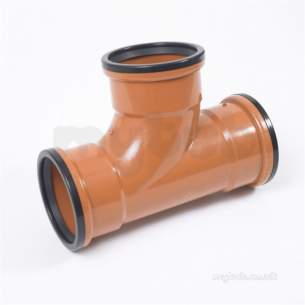 Clark Drain Polypropylene Drainage Channel -  110mm 90 Degree T/socket Equal T Pvc Junctn