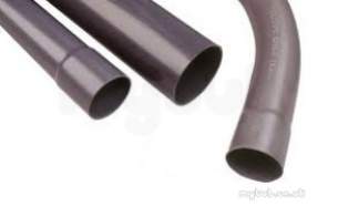 Polypipe Gp Duct 54 200mm Fittings -  2 Inch X 45deg Black Gen Purpose Bend