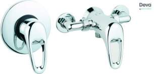 Deva Showering -  Deva Lacvmanm03 Chrome Lace Lever Handle Manual Shower Mixer Without Shower Kit