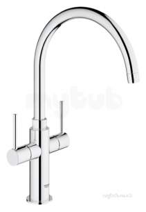 Grohe Kitchen Brassware -  Grohe Ambi Cosmopolitan 2 Handle Sink Mixer 30190 000