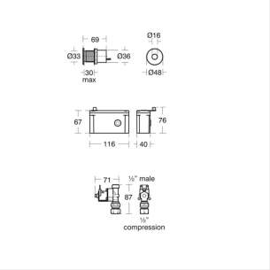 Armitage Shanks Commercial Brassware -  Sensorflow 21 El Urinal Flush Valve Hp Mains 230v