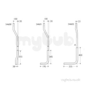 Armitage Grips Levers and Wastes -  Armitage Shanks S4655 H/l Plastic Flushpipe Sc