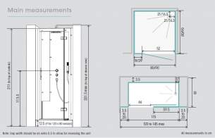 Saniflo Shower Cubicles -  Horizon Recessed 900mm Shower Cubicle Ca132a12