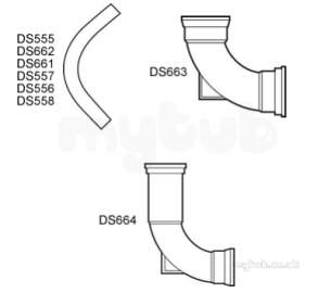 Hunter Plastics Below Ground -  110mm X 87.5deg Long Radius Bend Ds555