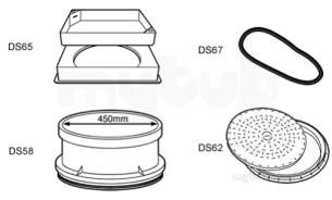 Hunter Plastics Below Ground -  160mm Chamber Seal Base-1st Riser Ds67