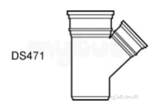 Hunter Plastics Below Ground -  160mm X 110mm X 45deg Single Junct Ds471