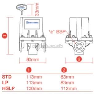 Cistermiser Flush Control Valve -  Cmiser L/pressure Flush Control Valve