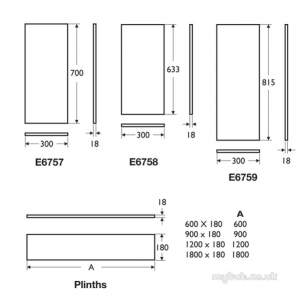 Ideal Standard Concept Furniture -  Ideal Standard Concept E6757sx Wall Unit Filler D Wnut