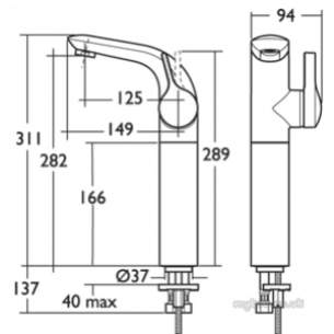 Ideal Standard Brassware -  Ideal Standard Melange A4267 Vessel Basin Monobloc Cp