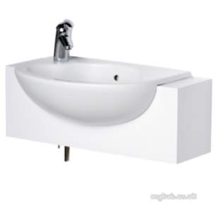 Ideal Standard Space -  Ideal Standard Space E6110 550 X 370mm Two Tap Holes Semi-countertop Basin Wh