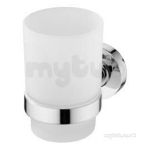 Ideal Standard Bathroom Accessories -  Iom Tumbler Holder Frosted Glass/chrome