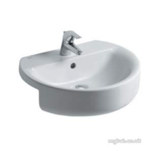 Ideal Standard Concept -  Ideal Standard Sphere E792201 550mm Two Tap Holes Semi-countertop Basin White