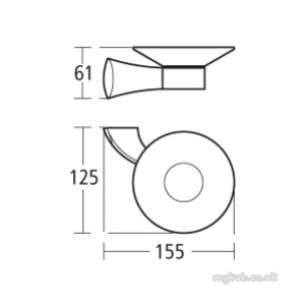 Ideal Standard Art and design Accessories -  Ideal Standard Tonic A4905 Soap Holder Cp